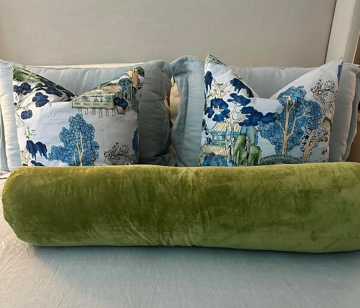 Chinoiserie Pillow Covers 20x20" Set of 2Blue & White Pillow Covers Outdoor New