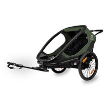 Image of HAMAX OUTBACK TWIN CHILD BIKE TRAILER GREEN/BLACK