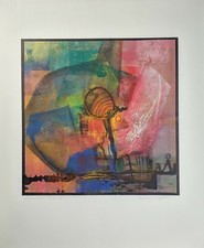 Ernst Peter Rade, Brennende Luft, Acryl, handsigniert, datiert, betitelt, 1994