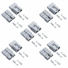 5 Pairs 10Pcs 50 Amps 600V Connector Kit Gray For Anderson Powerpole Home