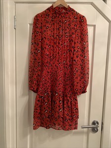 river island red leopard print dress
