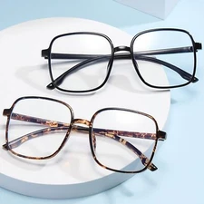 Blue Light Blocking Glasses Oversize Square Shape for Men Women Vision Care