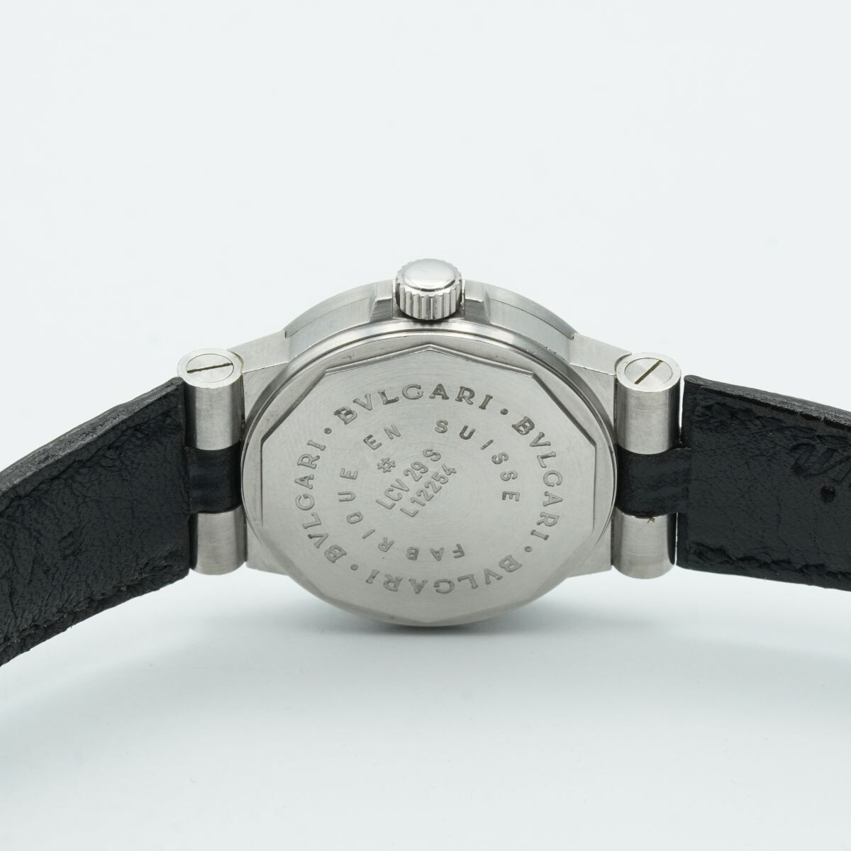 Bulgari Diagono Women's Watch 1 1/8in Steel LCV29S Black