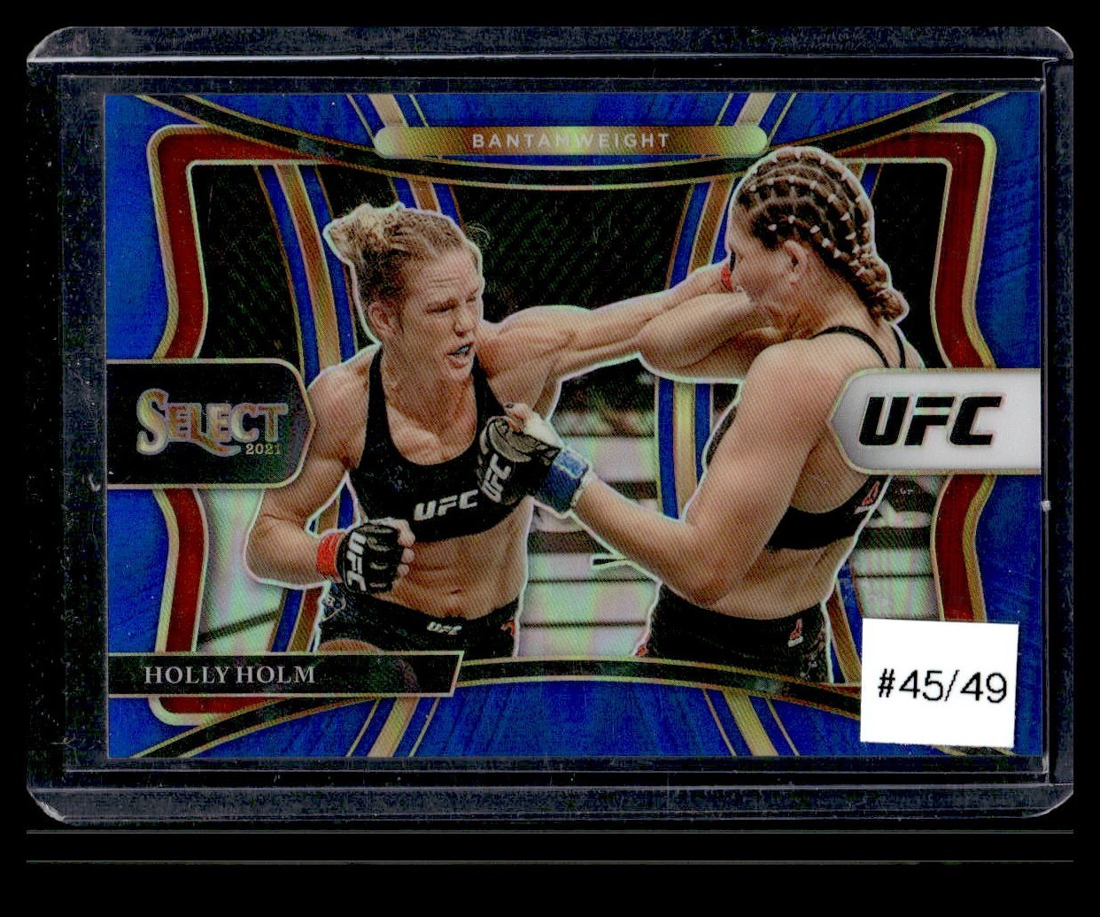 2021 Panini Select UFC #132 Holly Holm Premier Level Blue Prizm /49