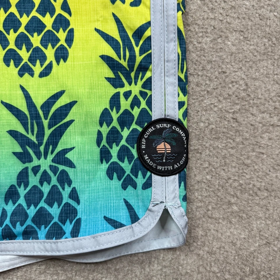 Rip Curl Mens Board Shorts Multicolor 32 Pineapple Logo Swim Trunks Mirage Adult - Image 4 of 4
