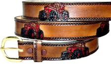 TRACTOR 1 1/4" DEERE HANDMADE GENUINE TOP GRADE WORK WEAR LEATHER BELT  BUCKLE