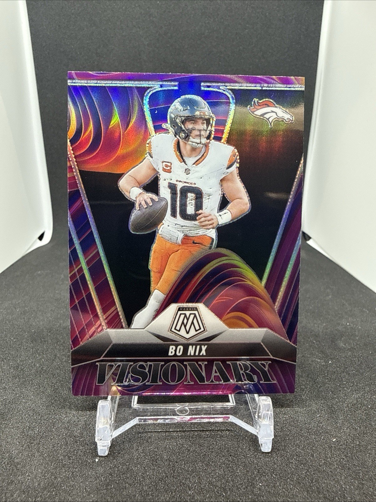 2025 Panini Mosaic Visionary Bo Nix #8 SSP