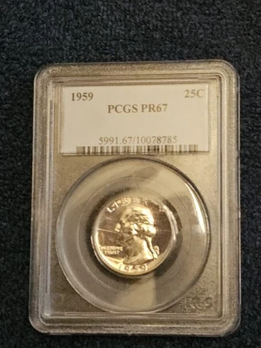 1959 25c Silver Proof Washington Quarter PR67 PCGS