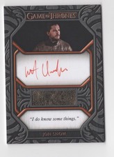 Kit Harrington as Jon Snow GAME OF THRONES The Great Houses Relic Autograph Card