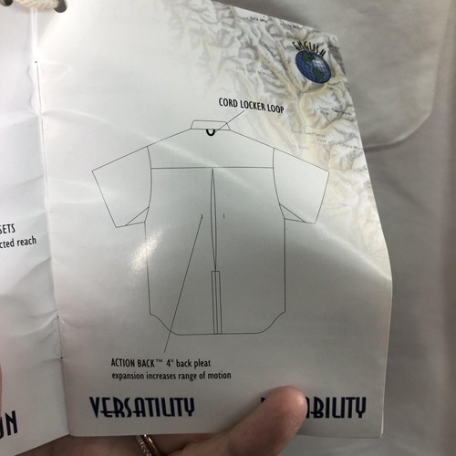 Ex Officio Wayfarer Shirt Men XL White 4041 Weather Weave Travel Outdoor Pockets - Picture 10 of 17