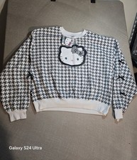 Hello Kitty by Sanrio Pink Character Pullover Sweater Sweatshirt Large NEW NWT