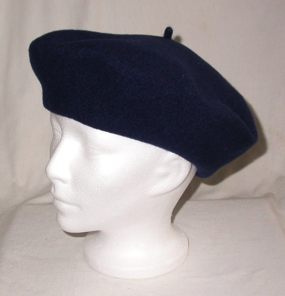 Винтажный поле усадьбы берет шляпа темно синий шерсти Чехии один размер Sassy континентальный - Изображение 3 из 4