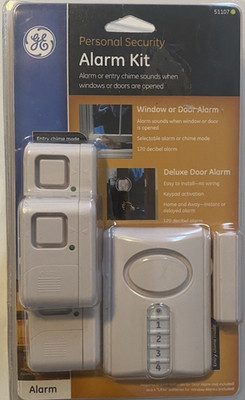 GE Personal Security Alarm Kit #51107 - Window or Door Alarm - New
