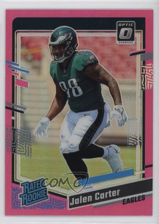 2023 Panini Donruss Optic Rated Pink Prizm Jalen Carter #281 Rookie RC 14md