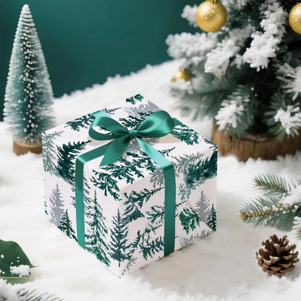 30英寸圣诞包装纸-30英寸x33英尺-圣诞树包装P — 第 4/4 张图片