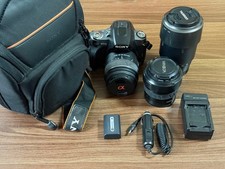 Sony  330 Digital DSLR Camera Set with 3 Lenses Battery Charger Bag