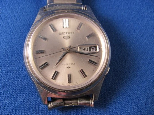 1960s Vintage Seiko 5 Men's Wristwatch 5126-7010 23 Jewels Needs Work