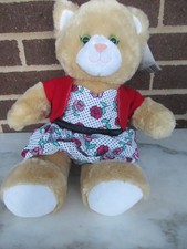 Build A Bear Kitty Cat "Jennifur" 14" Plush-Rose Dress 2 Fer- White Panty