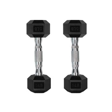 5LB Dumbbells Set of 2 Rubber Encased Dumbbell Sets with Optional Rack for Ho...