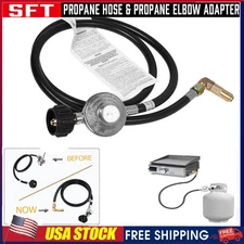 5FT Propane Gas Regulator Hose Elbow Adapter For Blackstone 17" &22" Griddle US