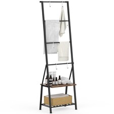 Blanket Ladders for the Living Room, 6-Tier Rustic Blanket Rack Decorative St...