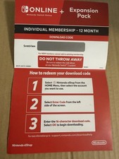 12 Months Nintendo Switch Online Membership  Expansion Pack Eshop Key USA