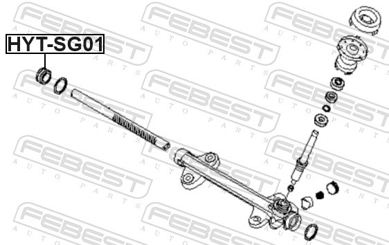 Fits FEBEST HYT-SG01 TIE ROD BUSHING HYUNDAI 56521-3X000, KIA 56521-3X000