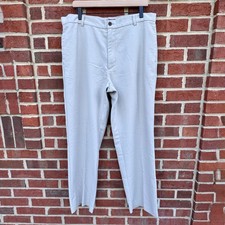 Chaps Dress Pants Mens Size 36 Tan Flat Front