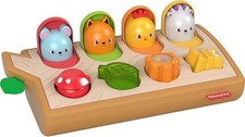 Fisher-Price Baby Toy Hide Peek Pop-Up Animal-Themed Sensory Activity with Woo