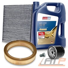 INSPEKTIONSPAKET FILTERSATZ SET A+5L EUROLUB 5W-30 FÜR VW POLO 6K 1.0 1.4 1.6