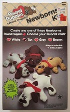 1985 Tonka Pound Puppies Newborns Sewing Craft Kit Tan 2 SEALED