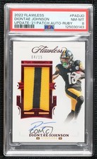 2021 Panini Flawless Ruby 4/15 Diontae Johnson #PA-DJO PSA 8 Patch Auto 8d9
