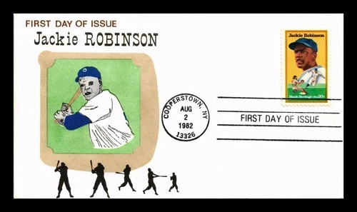 DR JIM STAMPS US COVER JACKIE ROBINSON BASEBALL BLACK HERITAGE FDC SCOTT 2016