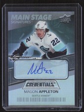 2021-22 Upper Deck Credentials #BTS-MA Mason Appleton Main Stage Signatures