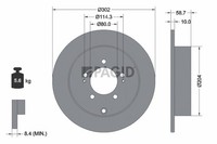 2X Pagid Bremsscheibe Voll Ø302Mm FüR Mitsubishi Outlander II Cw_W Lancer Viii