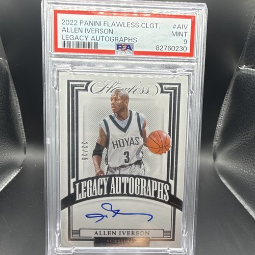 Panini 2022 Flawless Collegiate Allen Iverson Legacy Auto PSA 9 22/25 Pop 1