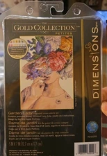 BRAND NEW Dimensions Gold Collection Petites "Garden Lady" Counted Cross Stitch