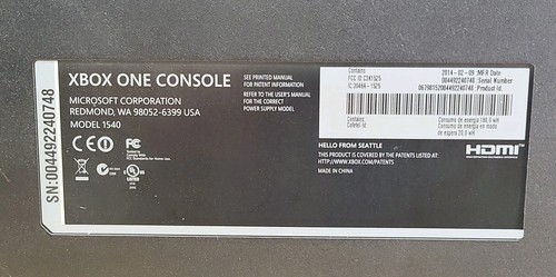 Consola doméstica Microsoft Xbox One 500 GB SOLO negra modelo 1540 - ¡Probada y funcionando! - Imagen 10 de 10