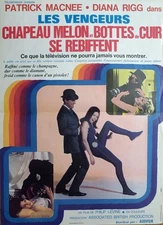 THE AVENGERS - MACNEE / RIGG - LEGS / HAT - TV SERIES - RARE ORIGINAL POSTER