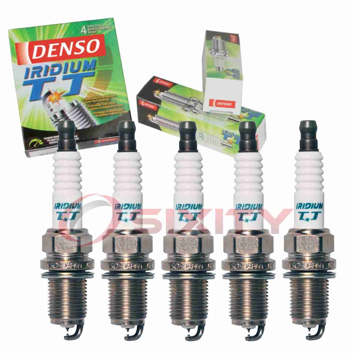 5 pc Denso Iridium TT Spark Plugs for 2001-2003 Volvo S60 2.3L 2.4L L5 qz