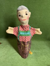 Steiff Hand Seppl 255205 Alpine Boy Puppet 1991-1997 Button  Flag - No Hat