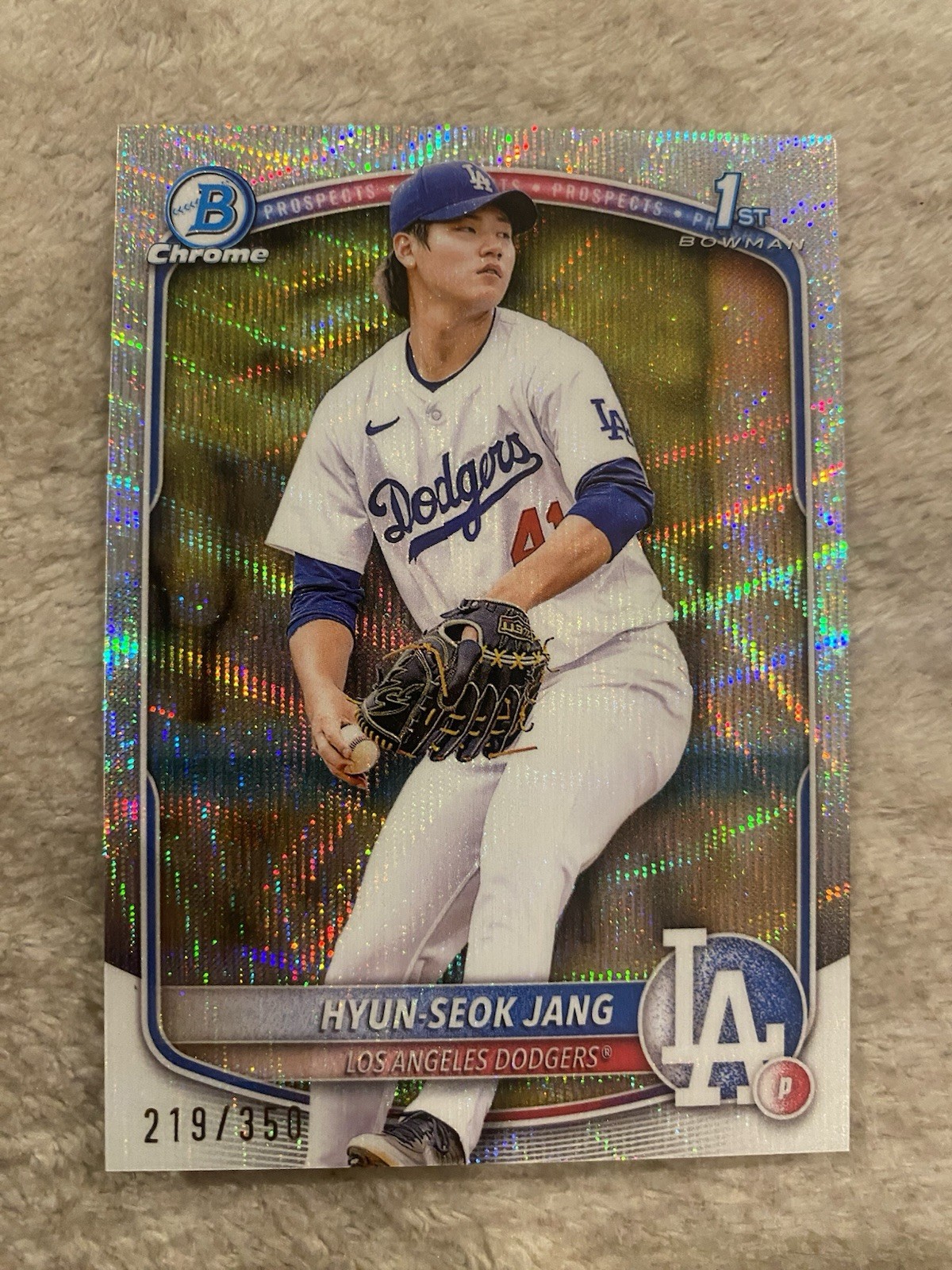 2025 Bowman - Chrome Prospects Hyun-Seok Jang #BCP-51 Wave Refractor /350 (RC)
