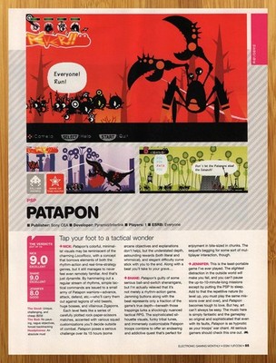 2006 Patapon PSP REVIEW Vintage Print Ad/Poster Authentic Video Game Promo Art