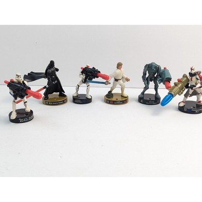Lot of 6 Attacktix Star Wars Marvel Action Figures
