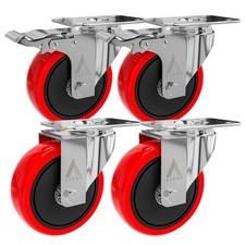 Castor Wheels Heavy Duty - Trolley Furniture Rubber Caster 100mm 4inch 600KG