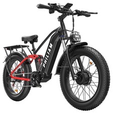 Dual Motor 26 Zoll Elektrofahrrad 2000W 52V 23AH E-MountainBike 50KM/H …