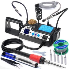 WEP 927-IV Soldering Station Kit High-Power 110W with 3 Preset Channels, Sleep M