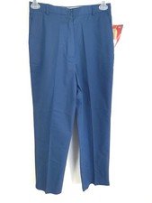 Vtg Sears Classic Pants Women's 14 Navy Blue The Fashion Place Distressed USA