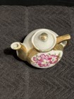 Vintage Mini Porcelain Teapot  Floral Design Gold Accents Tea Decoration Japan — photo 5