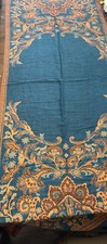 Reversible Pashmina Turquoise Paisley Scarf Shawl